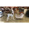 Image 1 : LIGHT UP CHRISTMAS SLEIGH AND REINDEER GARDEN ORMANENT