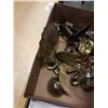 Image 8 : 2 TRAYS BRASS AND OTHER DECOR, FIGURES, BELLS