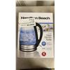 Image 1 : HAMILTON BEACH 1.7 LITER GLASS ELECTRIC KETTLE - TESTED WORKING