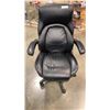Image 1 : BLACK LEATHER LAZYBOY HIGHBACK GAS LIFT OFFICE CHAIR
