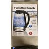Image 1 : HAMILTON BEACH 1.7 LITER GLASS ELECTRIC KETTLE - TESTED WORKING