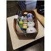 Image 1 : BOX OF CANNISTER SET, ABSTRACT VASES AND MORE
