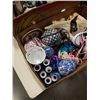 Image 8 : 2 BOXES OF COLLECTIBLES, MASQUERADE MASKS, COOKIE JARS AND MORE