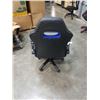 Image 3 : BRASSEX BLUE AND BLACK GAS LIFT GAMING CHAIR, RETAIL $229