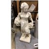 Image 2 : CEMENT GARDEN STATUE WITH VASE OF DECORATIVE STICKAGE