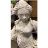 Image 3 : CEMENT GARDEN STATUE WITH VASE OF DECORATIVE STICKAGE