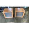 Image 1 : PAIR OF GLASS DOOR ENDTABLES