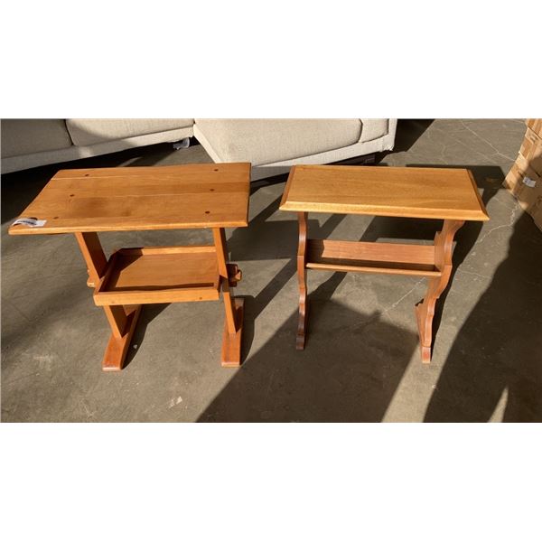 2 WOOD ENDTABLES