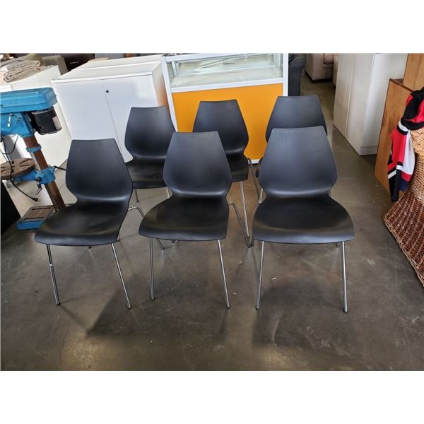 4 STACKING DINING CHAIRS