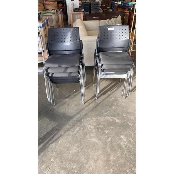 12 NEW STACKING CHAIRS