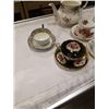 Image 2 : 6 TEACUPS AND SAUCERS ROYAL STAFFORD, ROYAL ALBERT, AYNSLEY AND QUEEN ANNE WITH ROYAL ALBERT COTTAGE