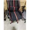 Image 2 : BRASSEX RED AND BLACK GAS LIFT GAMING CHAIR, RETAIL $229