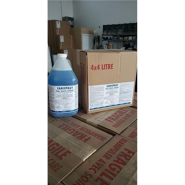 CASE OF SANISPRAY DISINFECTANT - 4 BOTTLES 4L EACH - 16 LITERS TOTAL