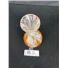Image 2 : Beautiful Vintage Orange and White Glass Bud Vase