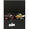 Image 2 : Pair of Hasbro Motor Cycles with Action Figures and an Old Tonka Car