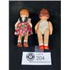 Image 2 : 2 Vintage Plastic European Rubber Dolls