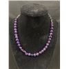 Image 2 : Designer Lia Sophia, Genuine Amethyst Bead Necklace