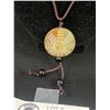Image 2 : Genuine Stone Necklace on Cord With Beads