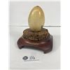 Image 2 : Vintage Decorative Egg on Stand. Features Light House.