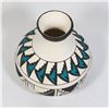 Image 2 : VINTAGE HAND DECORATED NATIVE ART POTTERY