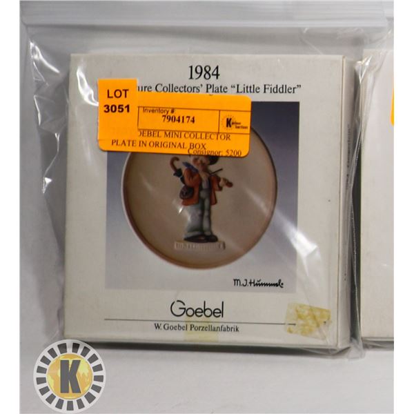 1984 GOEBEL MINI COLLECTOR PLATE IN ORIGINAL BOX