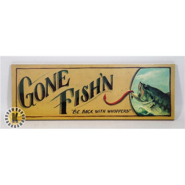 GONE FISHING WALL ART