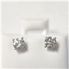 Image 1 : 14K WHITE GOLD DIAMOND (0.62CT,SI1-2,G-H) EARRINGS