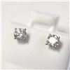 Image 3 : 14K WHITE GOLD DIAMOND (0.62CT,SI1-2,G-H) EARRINGS