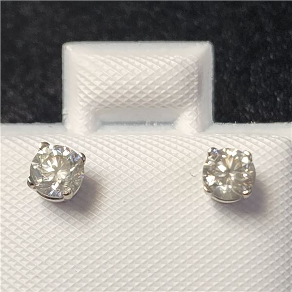 14K WHITE GOLD DIAMOND (0.4CT,I1-3,F-G)  EARRINGS