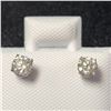 Image 1 : 14K WHITE GOLD DIAMOND (0.4CT,I1-3,F-G)  EARRINGS