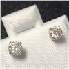 Image 2 : 14K WHITE GOLD DIAMOND (0.4CT,I1-3,F-G)  EARRINGS