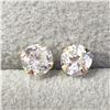 Image 1 : 14K YELLOW GOLD CUBIC ZIRCONIA  EARRINGS