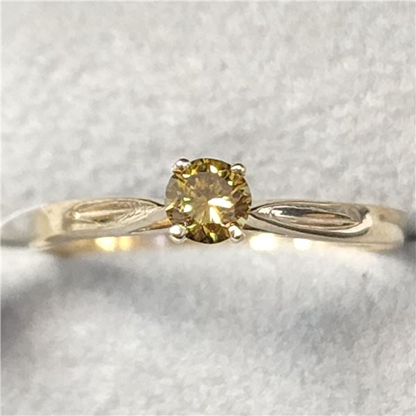 10K YELLOW GOLD DIAMOND (0.18CT,SI1,YELLOWISH