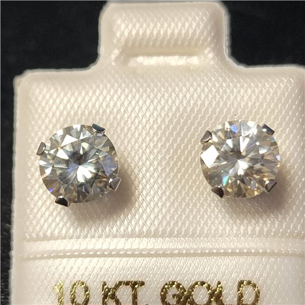 10K WHITE GOLD MOISSANITE(1.65CT)  EARRINGS