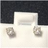 Image 1 : 14K WHITE GOLD DIAMOND (0.34CT,I1-3,F-G) EARRINGS