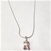 Image 2 : SILVER PINK BEAR 16" NECKLACE