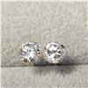 Image 1 : 14K YELLOW GOLD CZ EARRINGS), MADE IN CANADA