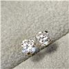 Image 2 : 14K YELLOW GOLD CZ EARRINGS), MADE IN CANADA