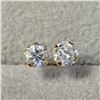 Image 1 : 14K YELLOW GOLD CUBIC ZIRCONIA EARRINGS