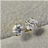 Image 2 : 14K YELLOW GOLD CUBIC ZIRCONIA EARRINGS