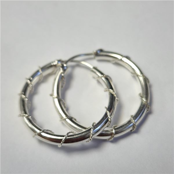 SILVER HOOP EARRINGS