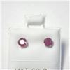 Image 1 : 14K WHITE GOLD RUBY(0.85CT) EARRINGS