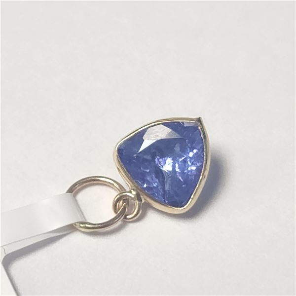 10K YELLOW GOLD TANZANITE(0.85CT) PENDANT