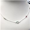 Image 3 : SILVER GENUINE MULTI GEMSTONE 18" NECKLACE