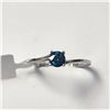 Image 1 : 10K WHITE GOLD BLUE DIAMOND (TREATED)(0.32CT)RING