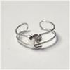 Image 1 : SILVER CZ TOE RING