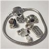 Image 2 : SILVER PANDORA STYLE 22G WITH BEADS BRACELET