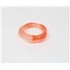 NEW MARBLE LOOK HALF HEXAGON PEACH RESIN RING