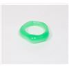 NEW GREEN HALF HEXAGON GREEN RESIN RING