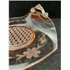 Image 2 : Unique Pink Depression Glass Serving Tray ( Approx: 10.5x8.25" & 3.75"T)